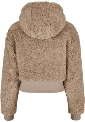 Short oversize teddy jacket