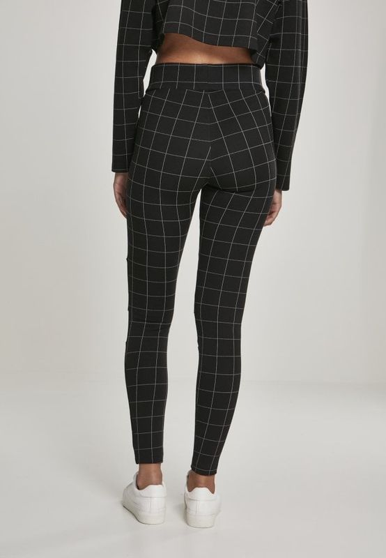 High leggings with checkered pond