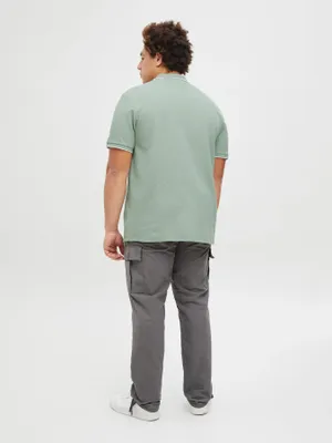 Ljusgrön plus size pikétröja herr – Jack & Jones