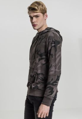 Camo-hættetrøje med høj hals