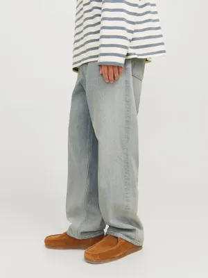 Blågrå baggy fit jeans herr - ALEX