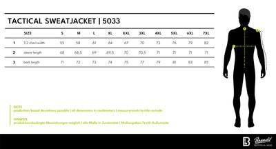 Tactical Sweat Jacket Huvtröja för herr – svart