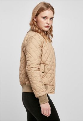 Jacket with diamond quilted nylon ladies