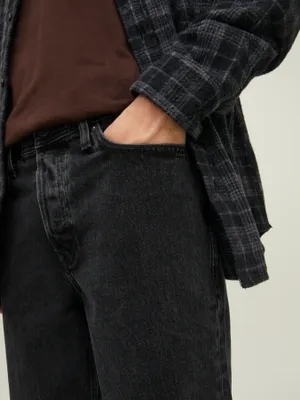 Svarta loose fit jeans herr - EDDIE