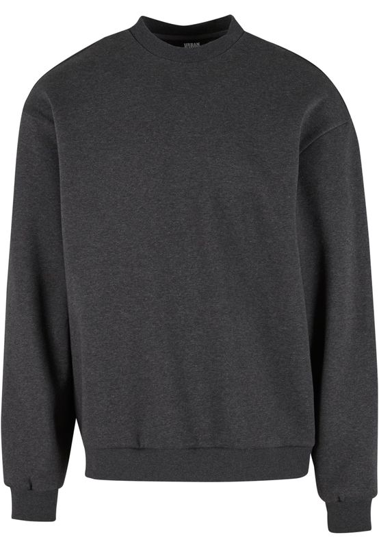 Tröja för herr med fluffy Crewneck – kolgrå