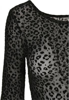 Body in leopard patterned lace
