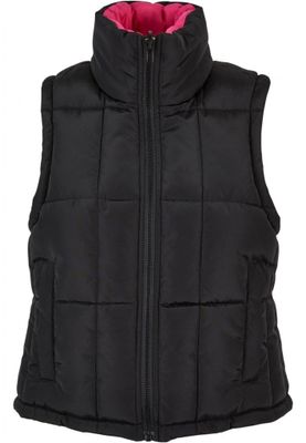 Ladies' reversible short puffer vest