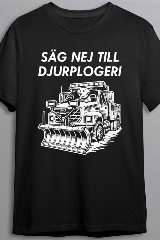 Nej till djurplogeri - T-shirt