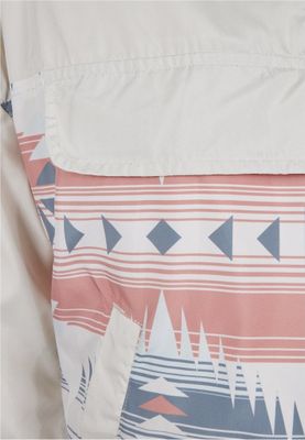 Kort lys jakke med inca-mønster