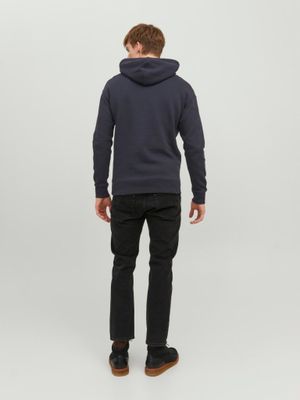Navy JJ logo hoodie men