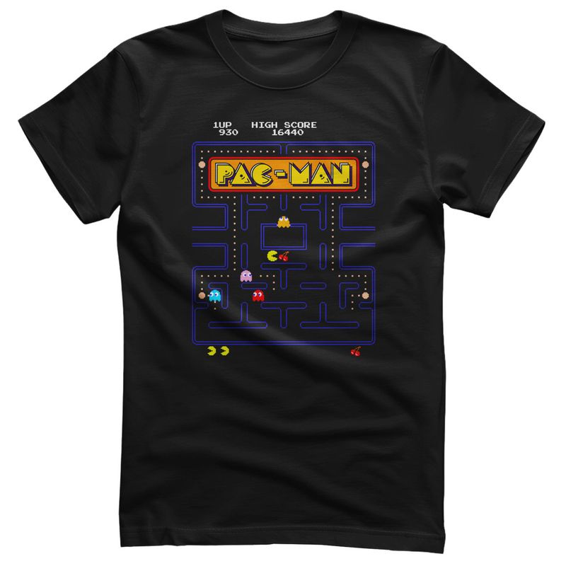Pac-Man Maze T-shirt herr i svart