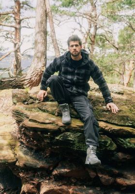 Lumberjack teddy jacket gray/black - men