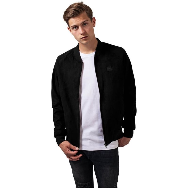 Imitation Suede Bomber Jacket