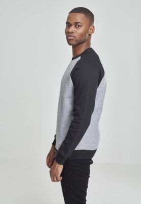 Tvåfärgad raglan sweatshirt