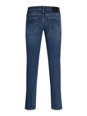 Mörkblå slim fit jeans med stretch - GLENN