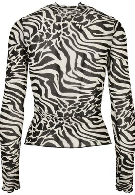 Ladies AOP Mesh Turtleneck Longsleeve