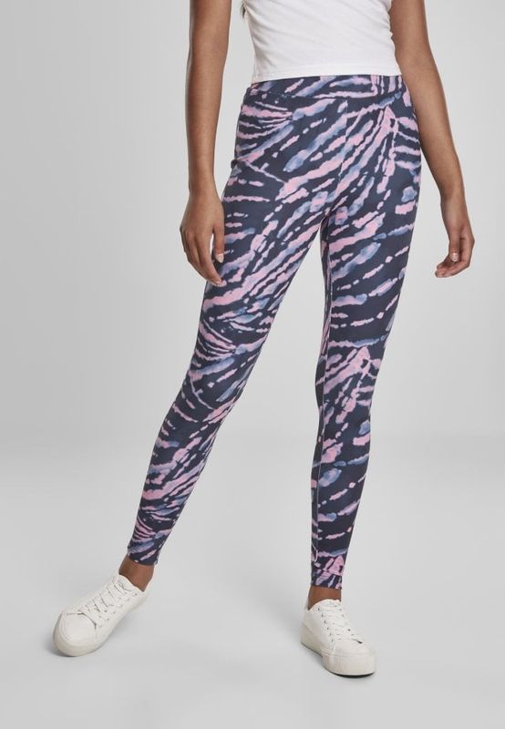 High leggings with batik pattern