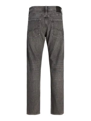 Mörkgrå stentvättade jeans herr - CHRIS