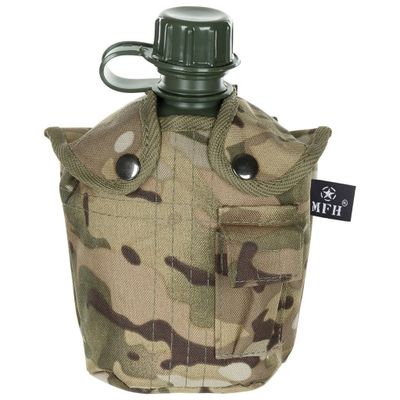 US field bottle with camo case
