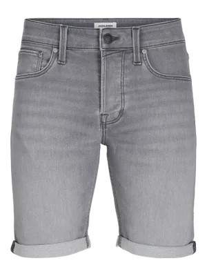 Grå denimshorts herr – regular fit