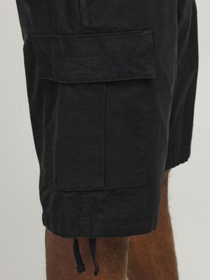 Sorte cargo-shorts til mænd