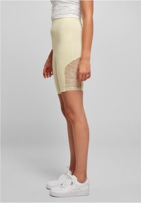 Short cycling pants with lace and high waist