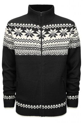 Norwegian knitted sweater - black/white
