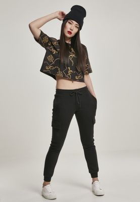 Short t-shirt in luxury pattern ladies