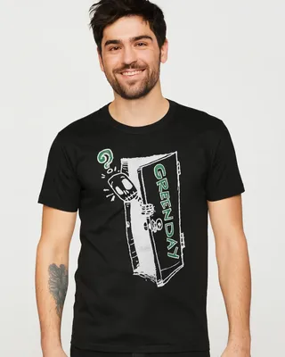 Green Day Skeleton Door T-shirt i svart