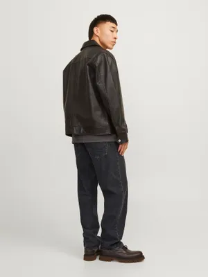 Svarta loose fit jeans herr - EDDIE