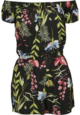 Short jumpsuit with pattern ladies
