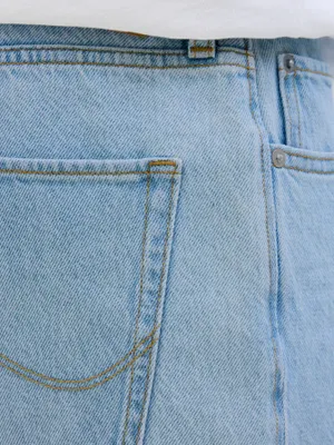 Baggy fit blå jeansshorts - herr