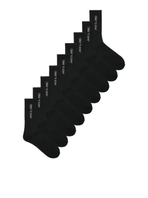 Svarta tennisstrumpor vertikal logo herr - 9-pack