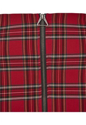 Red checkered short skirt