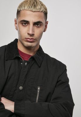 Black men's jacket with collar