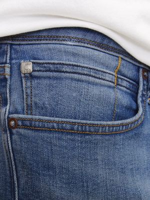 Blue denim shorts in regular fit for men
