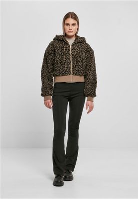 Ladies Short Oversized AOP Sherpa Jacket