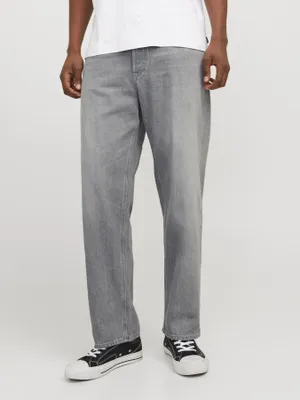 Grå loose fit jeans herr - EDDIE
