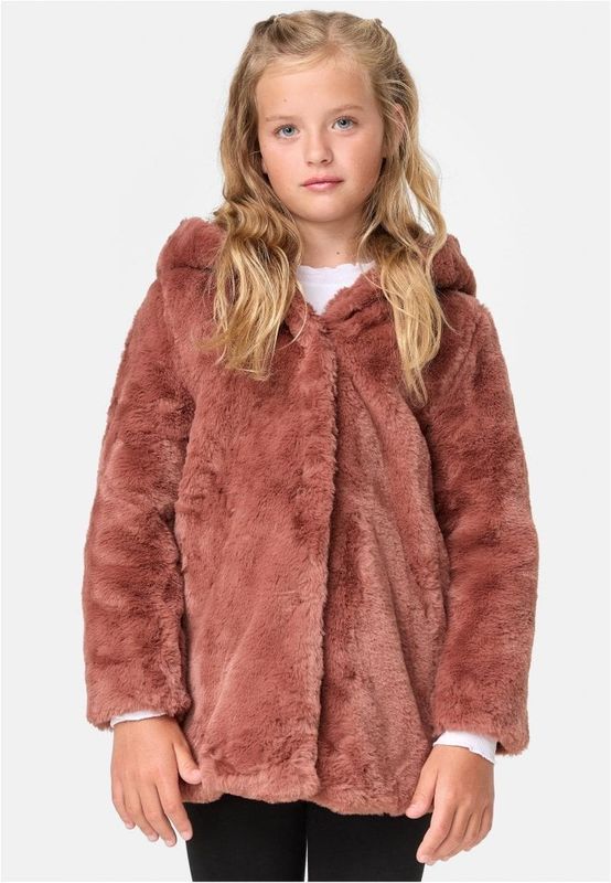Fur coat dark pink kids