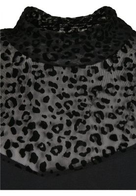 Black dress with a high neck