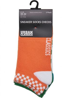 Sneaker socks checks 3-pack