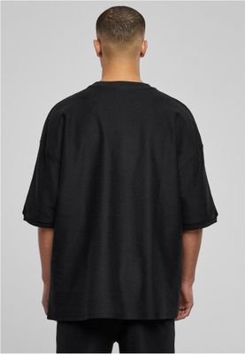 Ribbstickad t-shirt i kraftig frotté herr