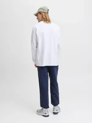 Avslappnad T-shirt med Långa Ärmar