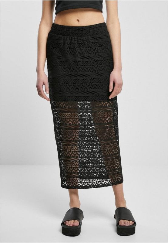 Crochet Lace Midi Skirt
