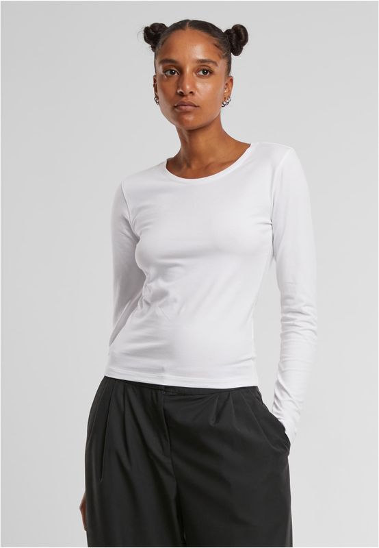 Ladies Basic Super Slim Longsleeve Topp 90% Bomull