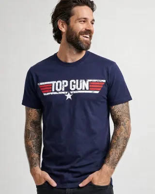 Top Gun Distressed Logo T-Shirt