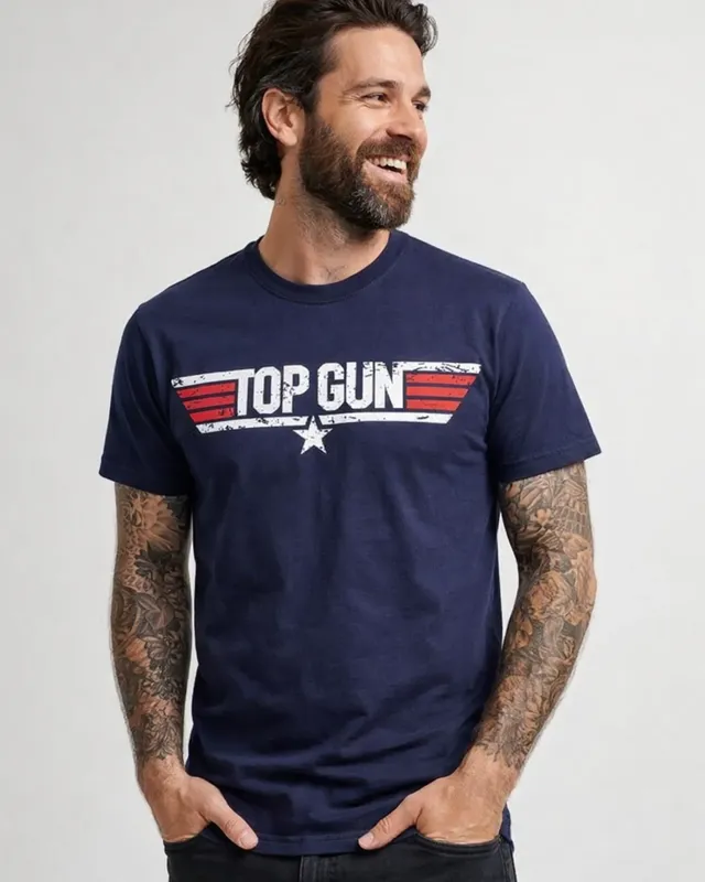 Top Gun Distressed Logo T-Shirt