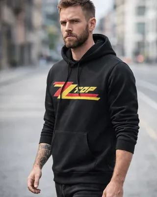 ZZ Top Misprint Logotype Huvtröja i svart