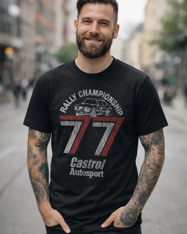 Castrol 77 T-shirt i svart
