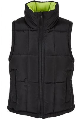 Ladies' reversible short puffer vest